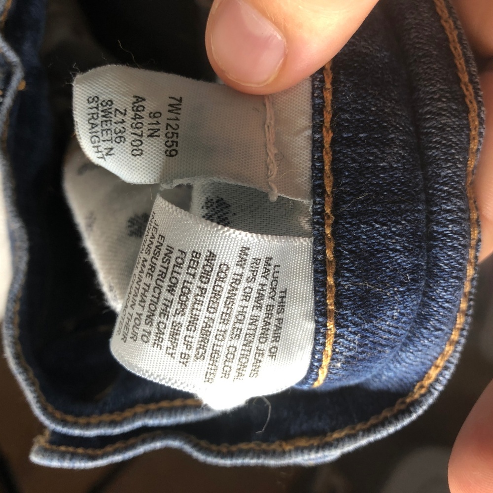 Lucky Brand Sweet N Straight Dark Wash Jeans 4 - Picture 7 of 7